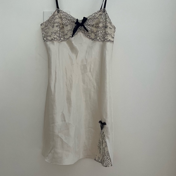 Morgan Taylor Other - SOLD ON DEPOP - Black and white lace satin teddy in a size small
